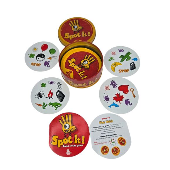 Asmodee‎ Spot It Family Card Game Picture Matching 2-8 Players Complete 2016 - Picture 2 of 3